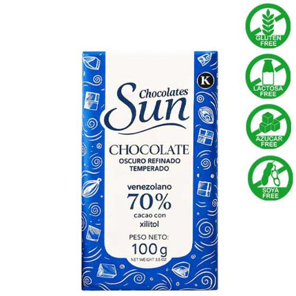 Sun Chocolate Con xilitol 100G