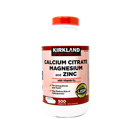 Kirkland Signature Calcium citrate Magnesium and Zinc with vitamin D3 500Tables