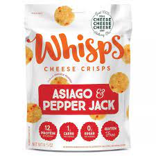 Whisps baked cheese bites asiago and pepper jack 0.63 Oz