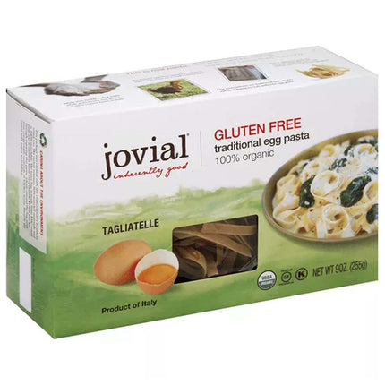 Jovial inherently good organic brown rice pasta gluten free egg tagliatelle 9 Oz