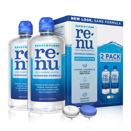 Bausch & Lomb Renu Advanced Formula Contact Lens Solution - 12 Fl Oz  2 Pk