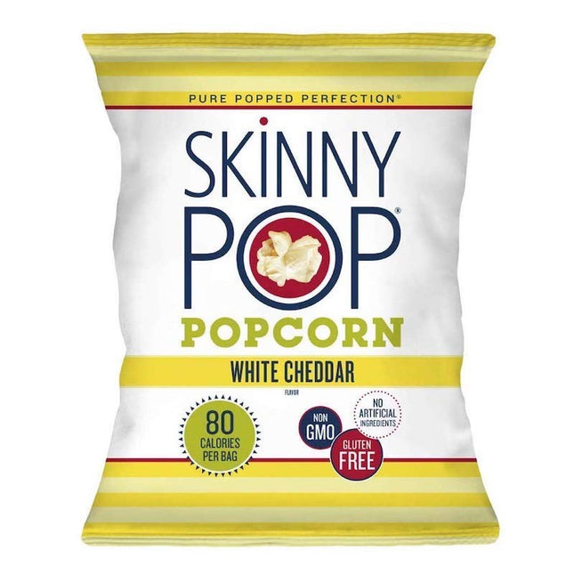 Skinny Pop Popcorn White Cheddar 110 Calories per pack 23g