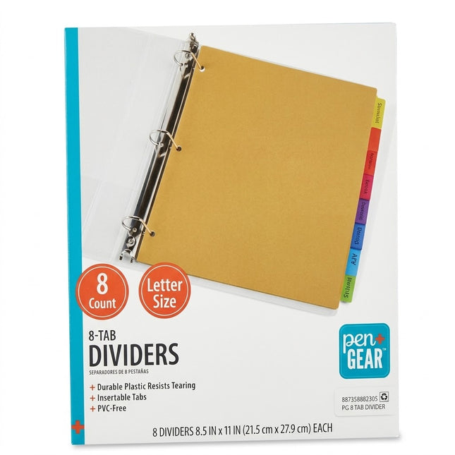Pen+gear 8-tab dividers