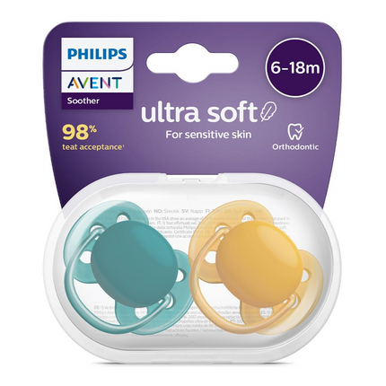 Chupon Avent Ultra soft sucettes 6-18 meses ( 2 und)