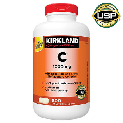 Kirkland Signature Vitamin C 1000mg Tablets 500 Count