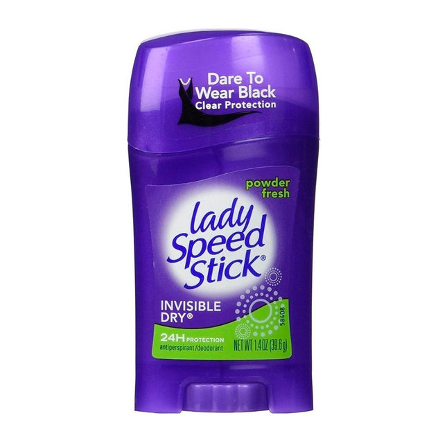Lady Speed Stick. Desodorante Antitranspirante Powder Fresh Talco Fresco 24H Protección Invisible Y Seca. Contenido Neto 39.6G.