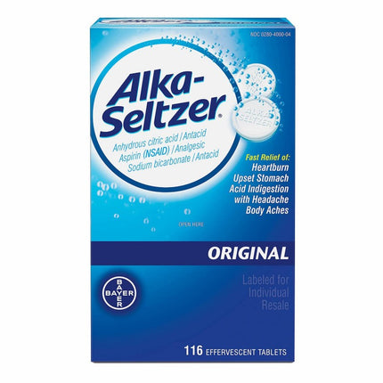 Bayer Alka-Seltzer Antiacid/Analgesic Effervescent Tablets 150 Count