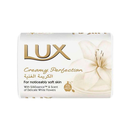 Lux Jabón De Baño Creamy Perfection Con Esencia De Seda Delicadas Flores Blancas Y Esencias. Contenido Neto 85Gr.