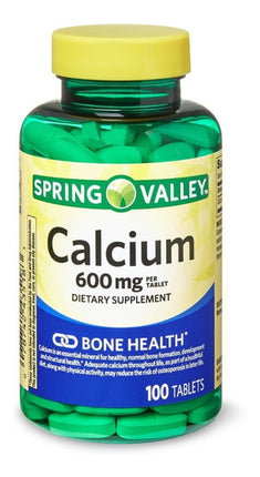 Sprind Valley Calcium 600 mg dietary supplement 100 tablets