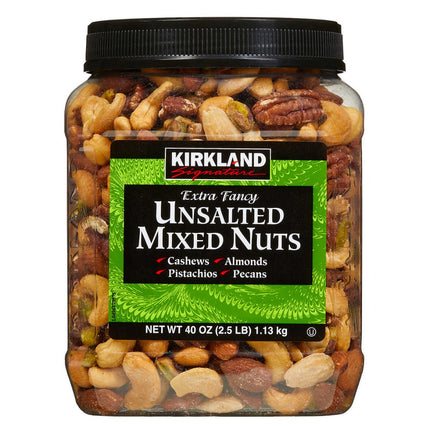 Kirkland Signature Unsalted Mixed Nuts Cashews Almonds Pistachos & Pecans 1.13Kg