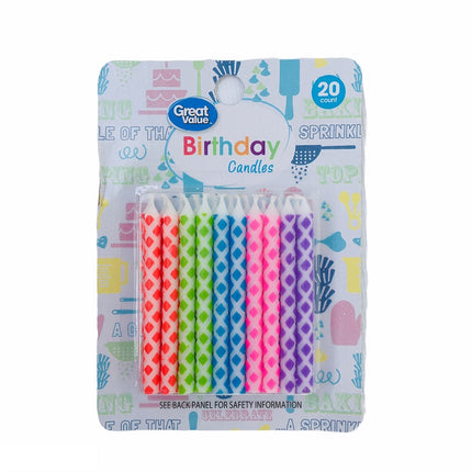 Great Value Birthday Candles - 20 ct.