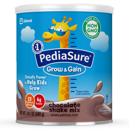 Pediasure Grow & Gain Non-Gmo Shake Mix Chocolate Powder - 14.1Oz