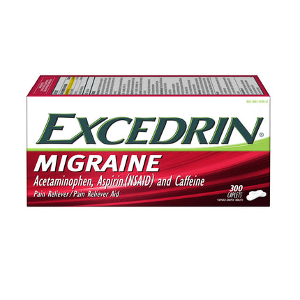 Excedrin Migraine Pain Reliever Caplets  300 Count