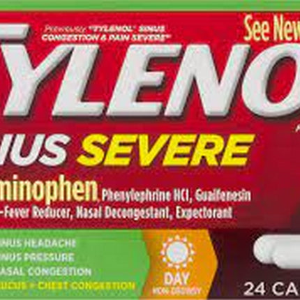 Tylenol Sinus Severe Non-Drowsy Day Cold & Flu Relief Caplets  24 ct