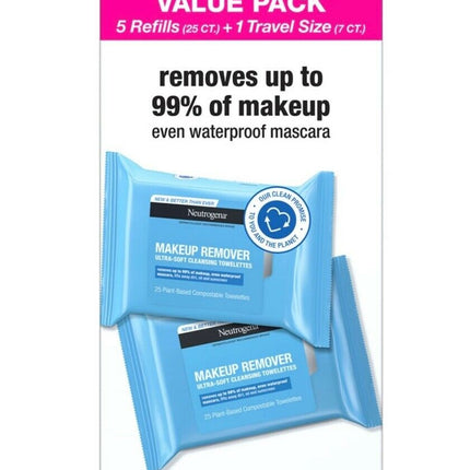 Neutrogena Makeup Remover Cleansing Towelettes and Face Wipes - 6Ct
