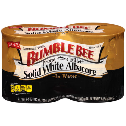 Bumble Bee Prime Fillet Solid White Albacore In Water6 Count 142Gr 6Unid