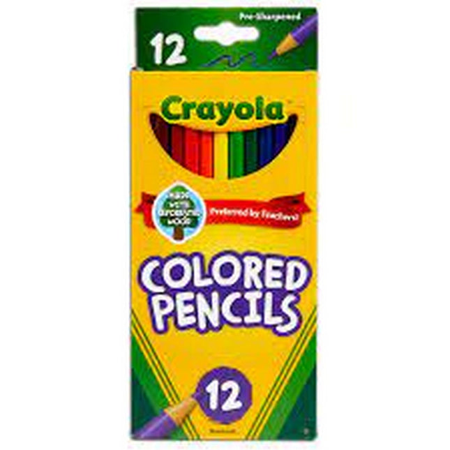 Crayola Colored Pencil Set, Assorted Colors, 12 Count, School Supplies, Beginner Child