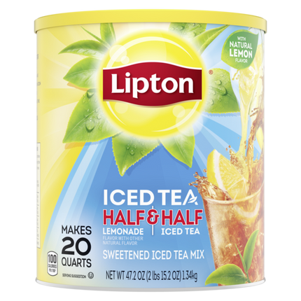 Lipton Ice tea half&half lemonade makes 20 quarts 47.2 Oz
