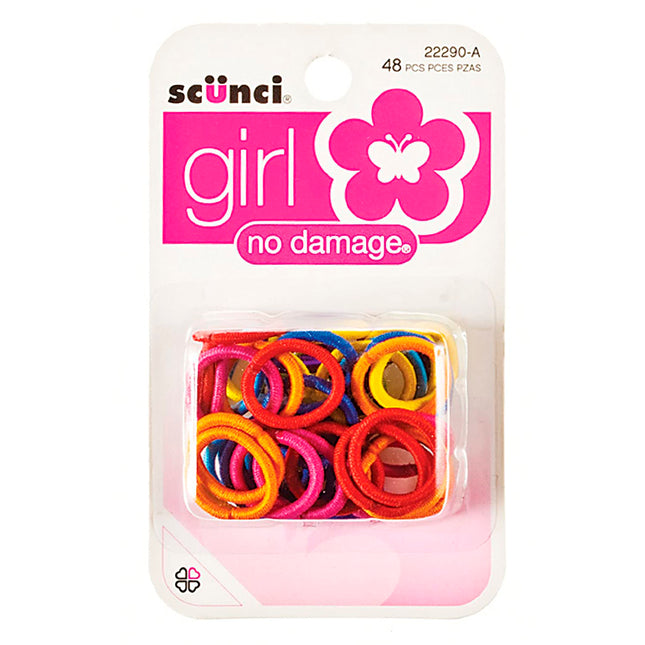 Scunci Mini Cola Elastica Para Uso Diario Y Activo De 2Mm Colores Surtidos. Contenido 48 Piezas.