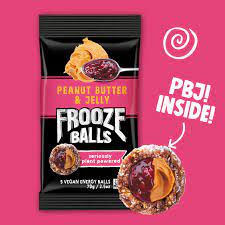 Frooze Balls Peanut butter & jelly 5 vegan energy balls 2.5 Oz
