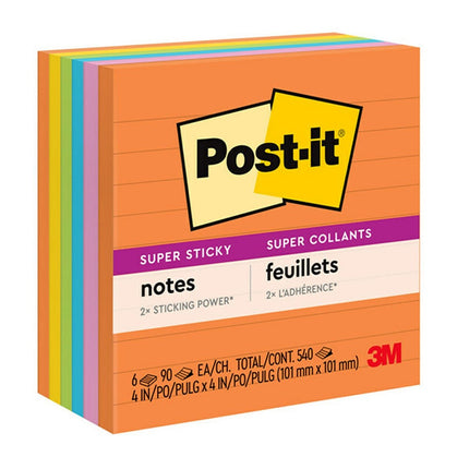 Post-It, 4X 4Ruled Super S