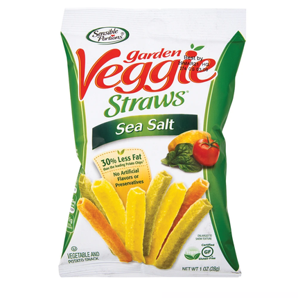 Veggie Straws Sea Salt Vegetable and Potato Snack 28Gr