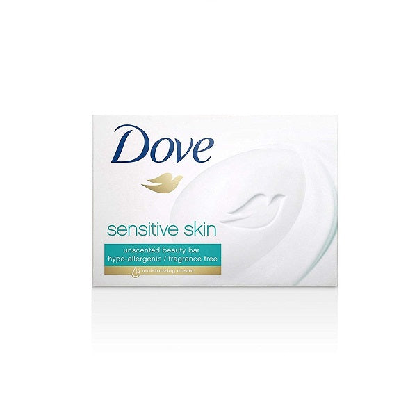 Dove Beauty Bar More Moisturizing Than Bar Soap For Softer Skin, Fragrance-Free, Hypoallergenic Beauty Bar Sensitive Skin With Gentle Cleanser 3.75 Oz