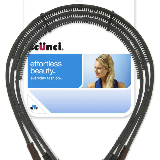 Croco Leather Headband 3Pk