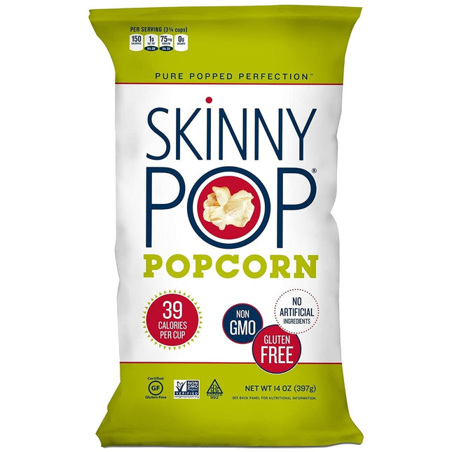 Skinny Pop popcorn gluten free 14 Oz