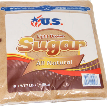 U.S. Light Brown Sugar Pure Cane 3.18Kg