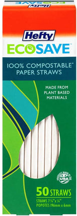 Hefty ecosave 50 straws