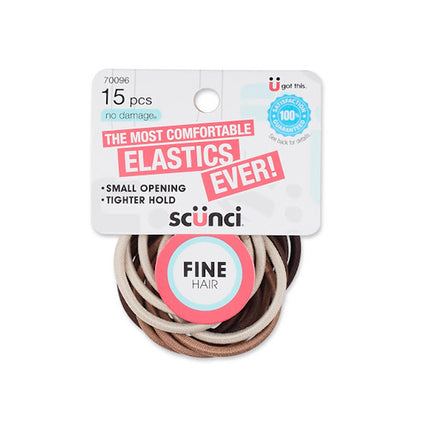 Scunci Cola Elastica Para Uso Diario Y Activo Para Cabello Fino Apertura Pequeña Mayor Agarre Sin Metal Suave Y Cómodo Sin Tirones Para Cabello Amaril