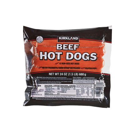 Kirkland Signature Beef Hot Dogs680Gr