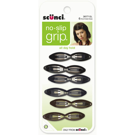 Scunci Clips Para Cabello Doble Ovalo . Cantidad 6 Piezas.