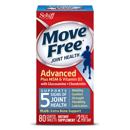 Move Free Glucosamine Chondroitin MSM Vitamin D3 and Hyaluronic Acid Joint Suppl